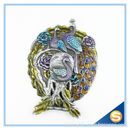 Metal Materials Peacock Mirror Wedding Favor Gift Set